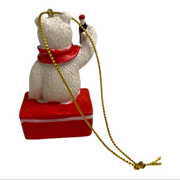 Coca Cola Polar Bear Christmas Tree Ornament Coke Decoration In Original Box - Picture 4 of 7